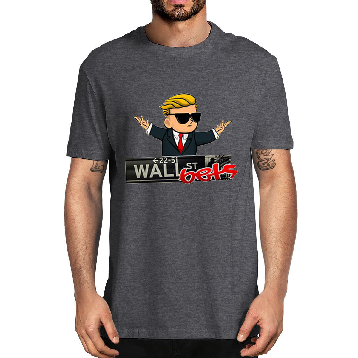 Men's Wallstreet Print T Shirt