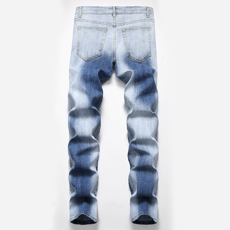 Men's Bleached Designer Jeans