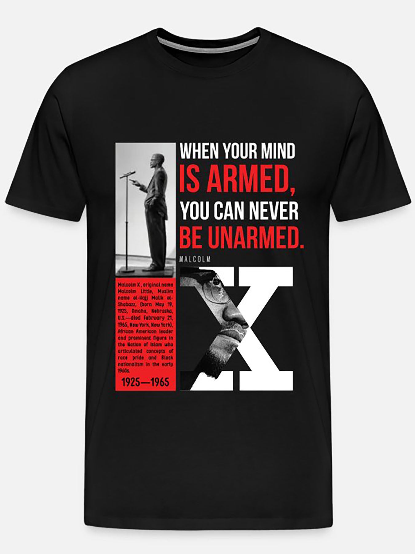 Men's Custom Malcolm X T Shirt