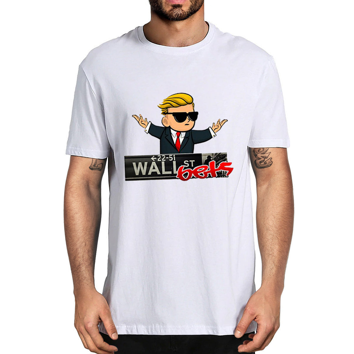 Men's Wallstreet Print T Shirt