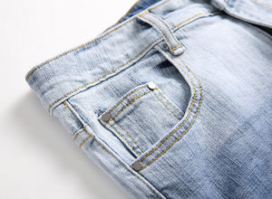 Men's Bleached Designer Jeans