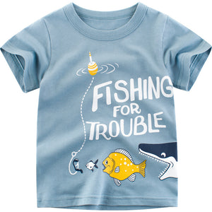 Unisex Babies Custom Fishing for Trouble short sleeve T-shirt
