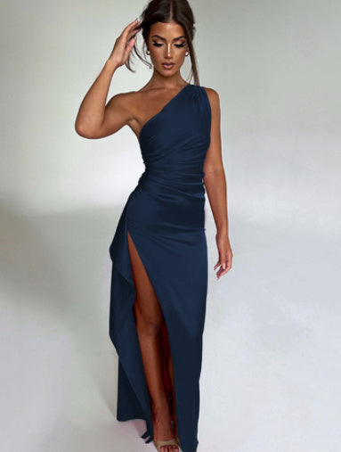 Girls Sexy Elegant Satin Prom Dress