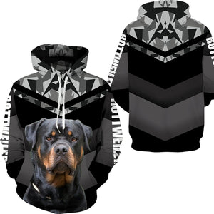 Men's 2 Piece Dog Print Hoodie Set