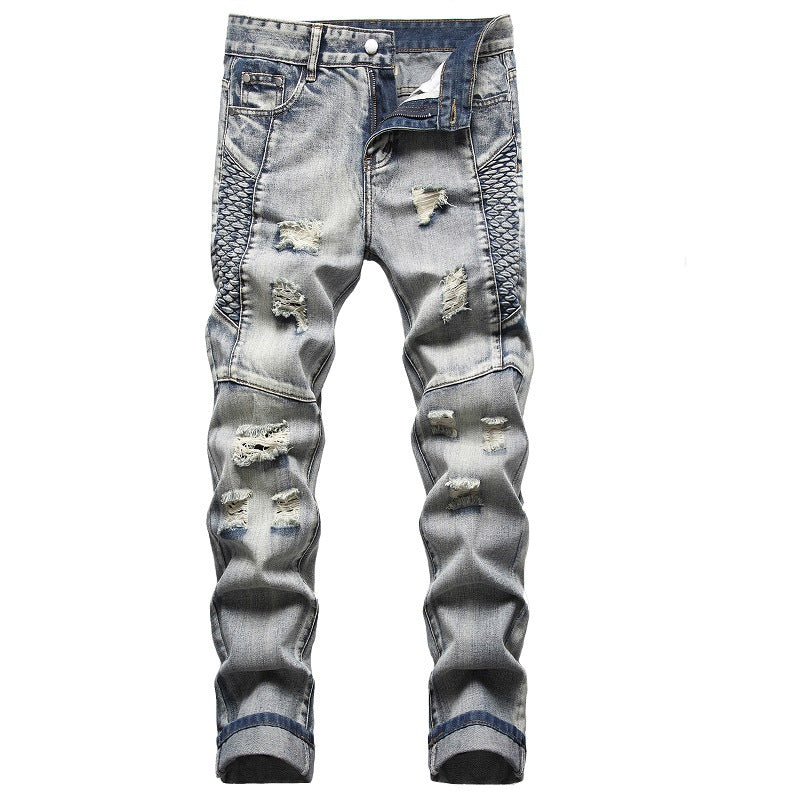 Men's Nostalgic Embroidered Jeans - Shirtafied