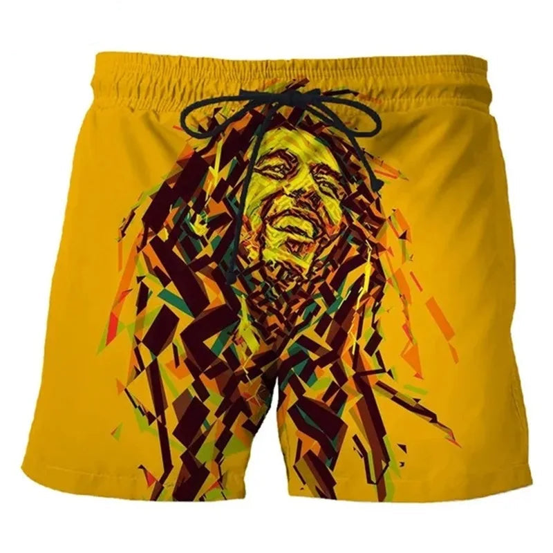 Men's Reggae Rasta Singer Bob Marley Print T Shirt