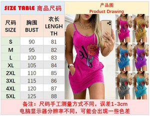 Women's Summer Rose T Shirt Dress