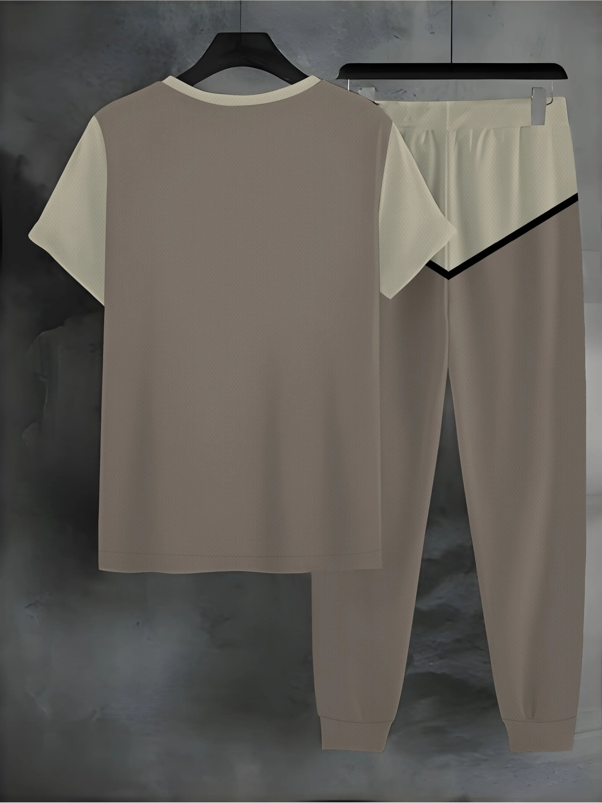 Men's Two Piece Geometric Pants Set