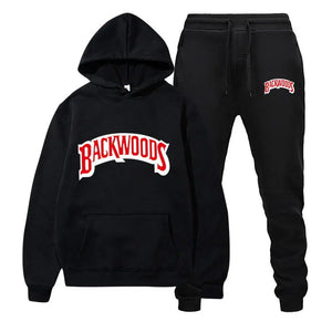 Unisex 2 Piece Hooded Backwoods Print Tracksuit