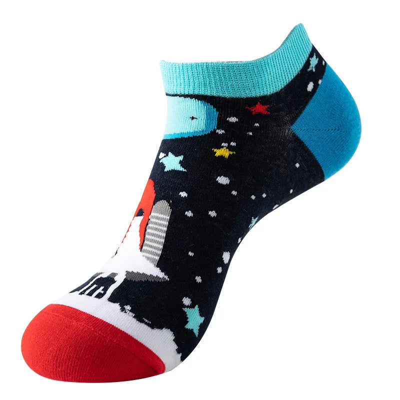 Unisex 1 Pair Funny Colorful Ankle Socks