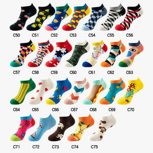 Unisex 1 Pair Funny Colorful Ankle Socks