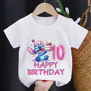 Unisex Kids 3-10 Lilo Stitch Print T Shirt