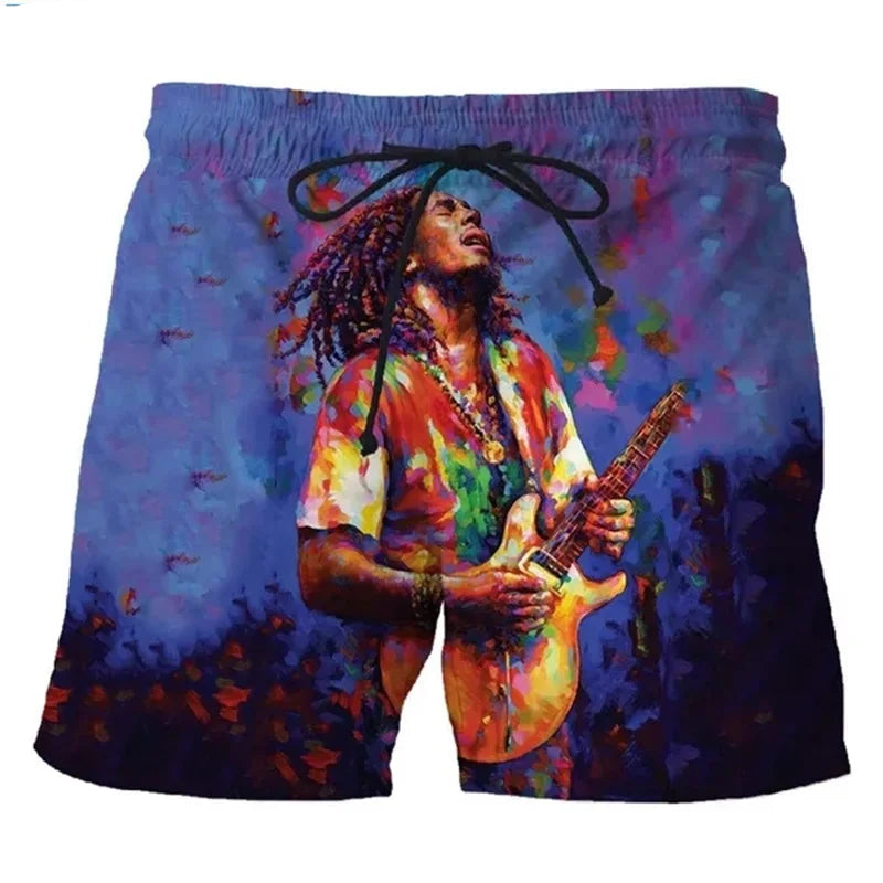 Men's Reggae Rasta Singer Bob Marley Print T Shirt