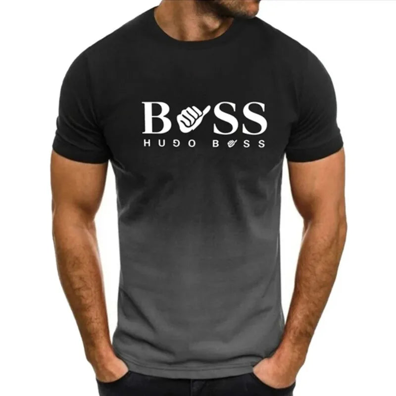 Men's Classic Boss Print T Shirt