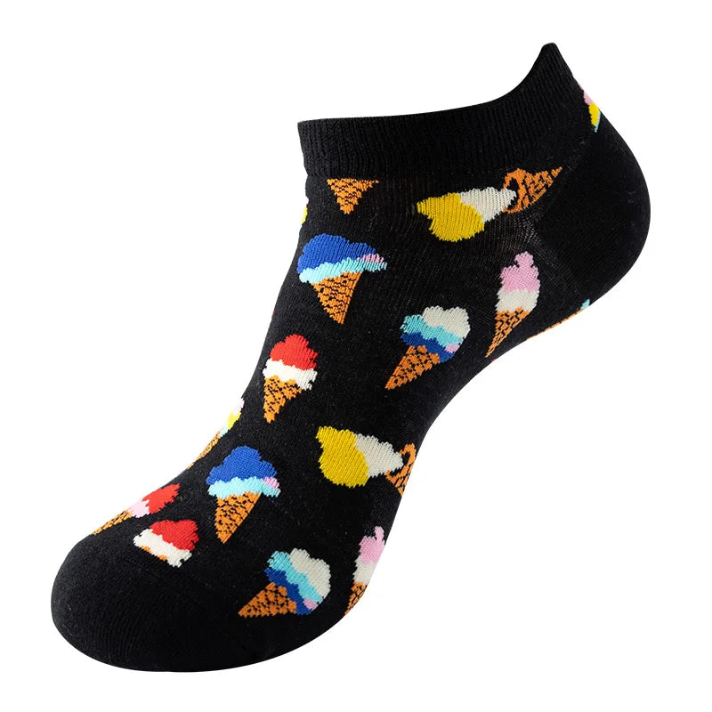 Unisex 1 Pair Funny Colorful Ankle Socks