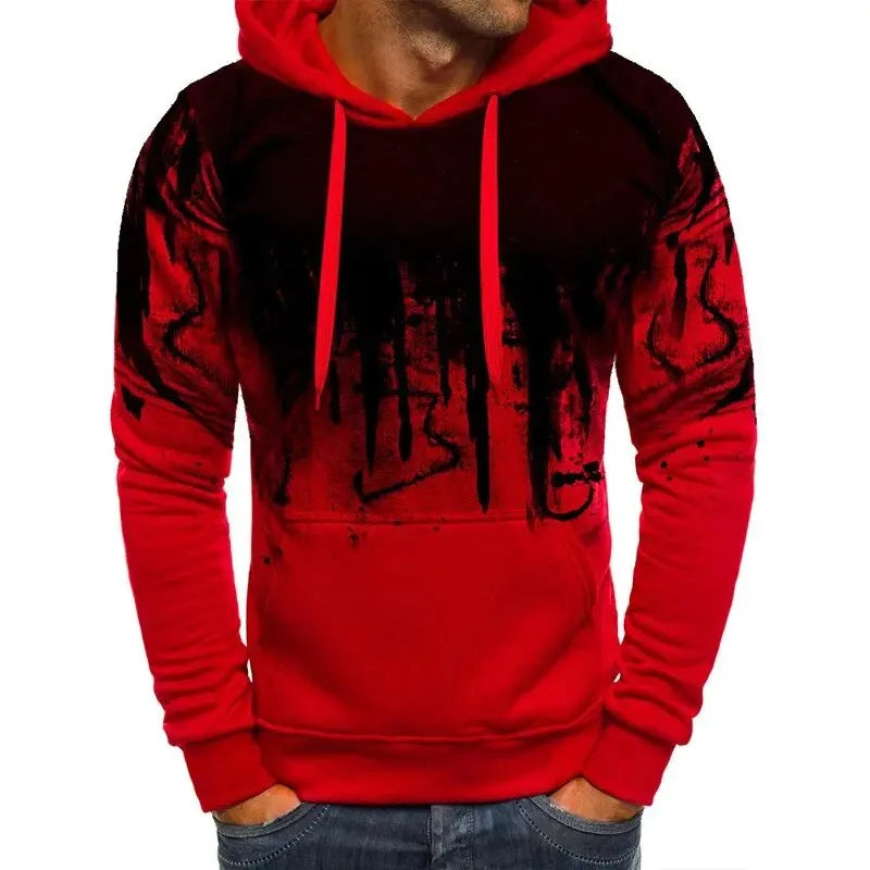 Men's Pullover Loose Hooded Sweatshirt
