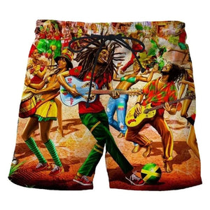 Men's Reggae Rasta Singer Bob Marley Print T Shirt