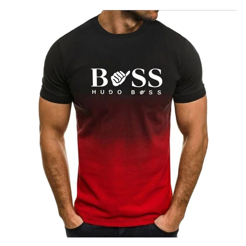 Men's Classic Boss Print T Shirt