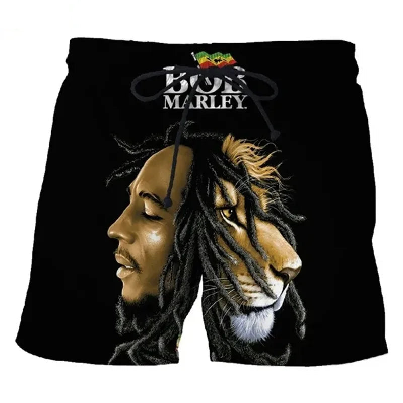 Men's Reggae Rasta Singer Bob Marley Print T Shirt