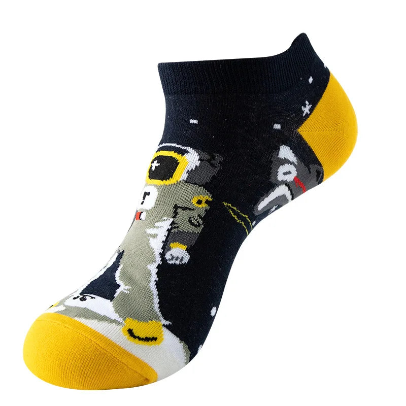 Unisex 1 Pair Funny Colorful Ankle Socks