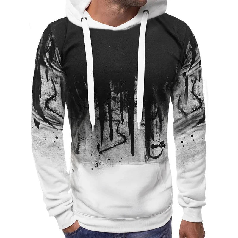 Men's Pullover Loose Hooded Sweatshirt