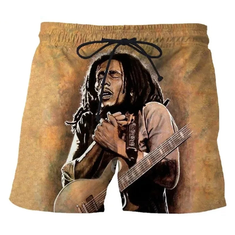 Men's Reggae Rasta Singer Bob Marley Print T Shirt