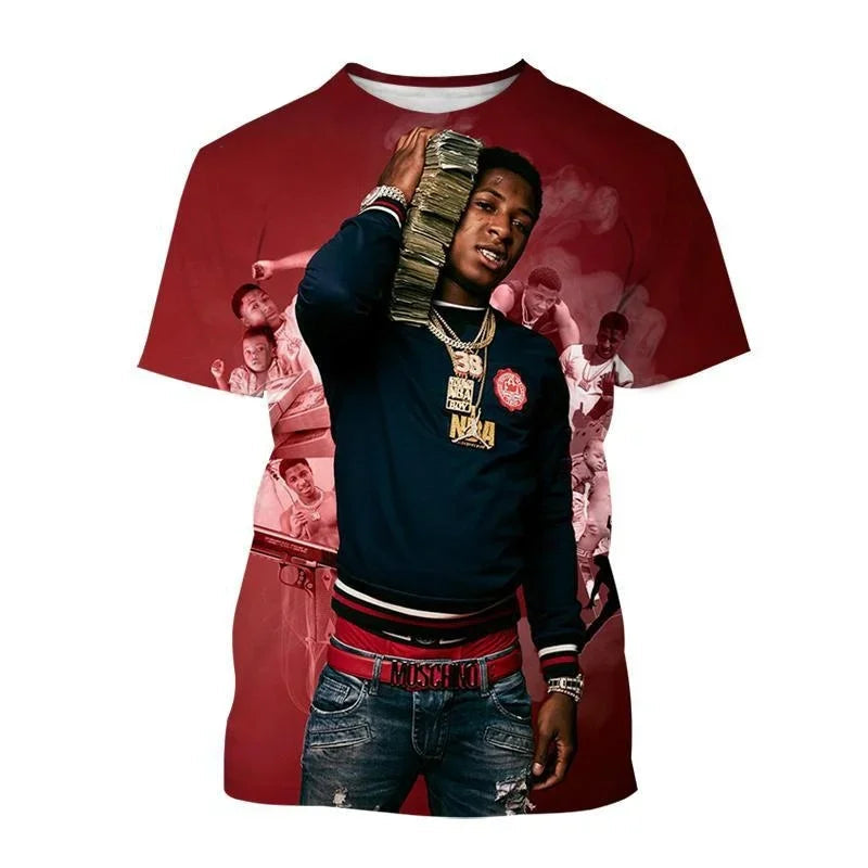 Unisex 3D YoungBoy Never Broke Printed T Shirt