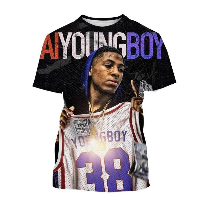 Unisex 3D YoungBoy Never Broke Printed T Shirt