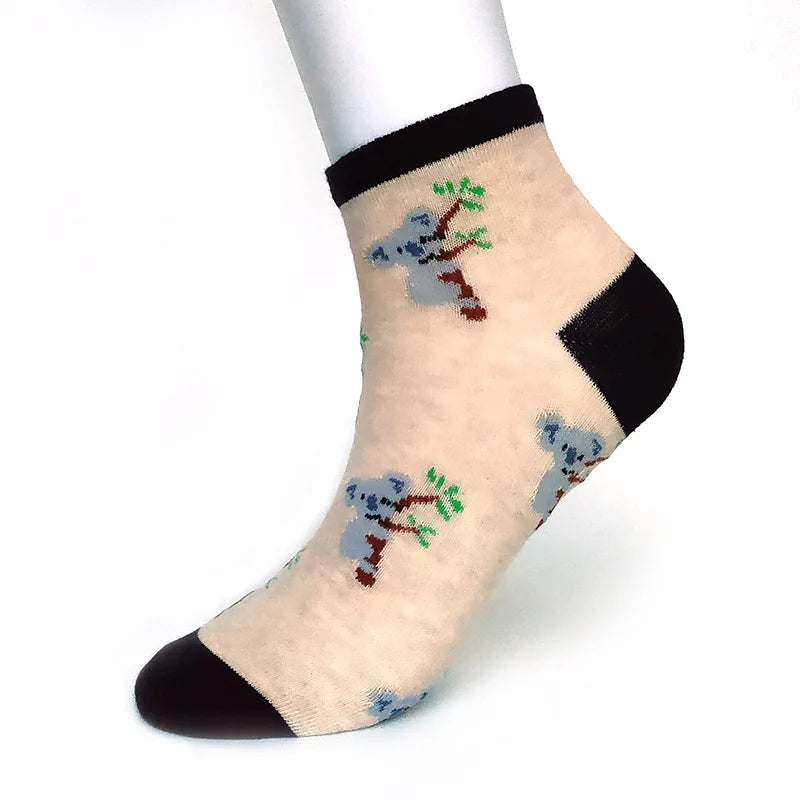 Unisex 1 Pair Funny Colorful Ankle Socks