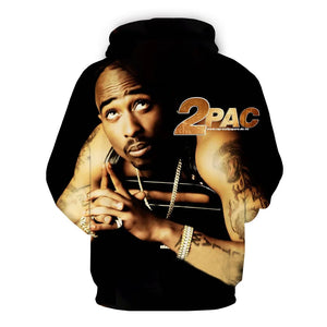 Men's 3D Pac Casual Print Hoodie