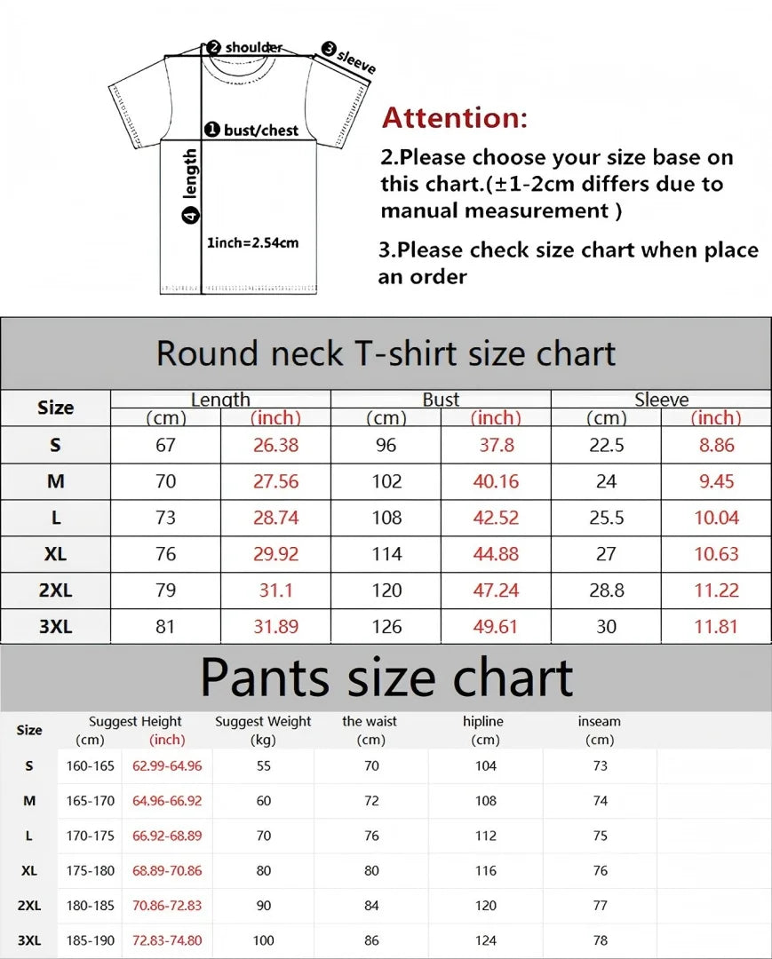 Men's Two Piece Geometric Pants Set