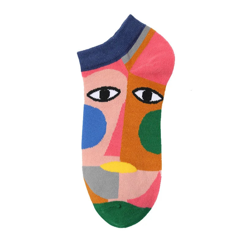 Unisex 1 Pair Funny Colorful Ankle Socks