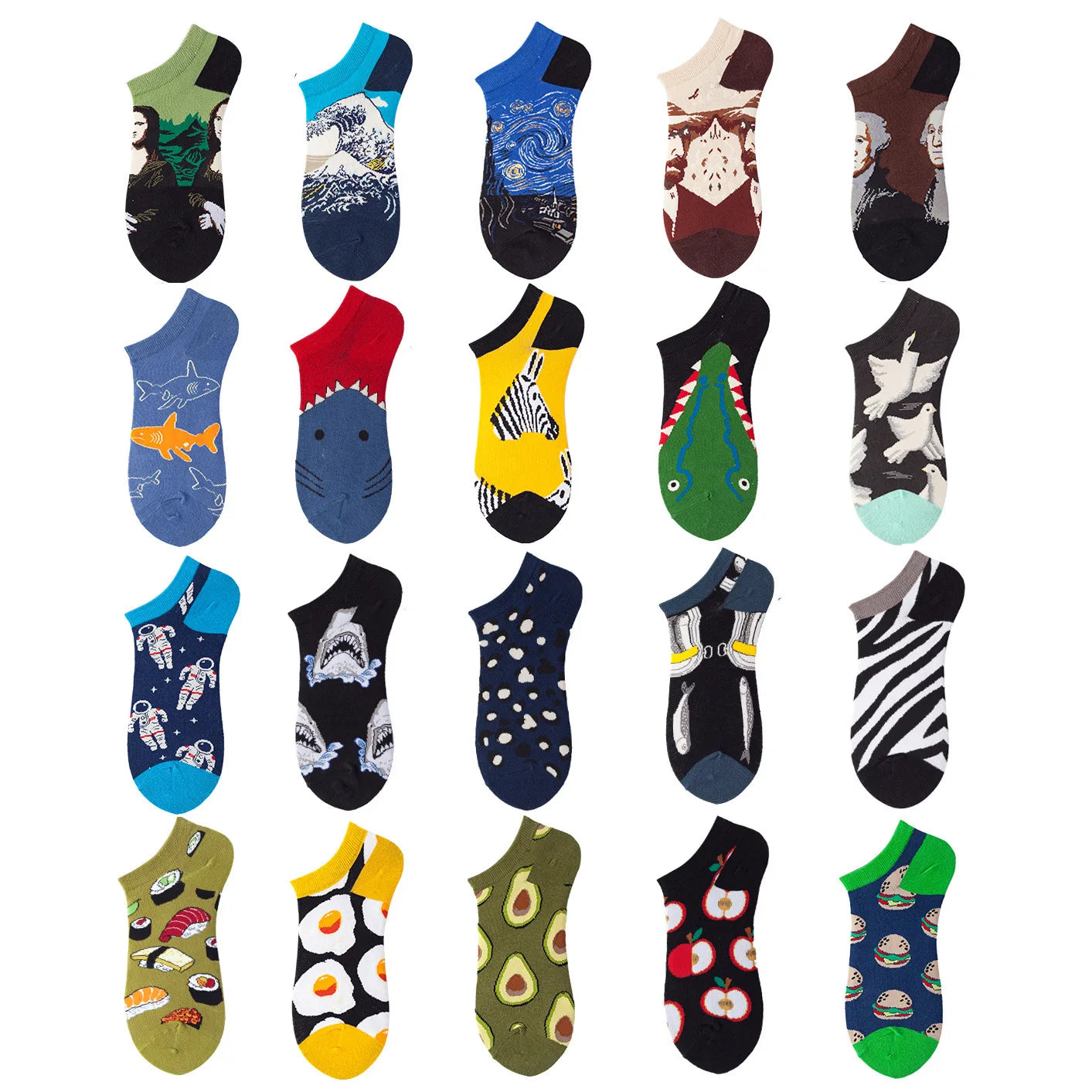 Unisex 1 Pair Funny Colorful Ankle Socks