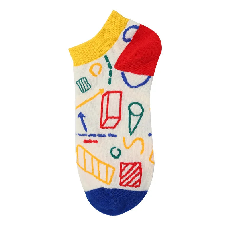 Unisex 1 Pair Funny Colorful Ankle Socks