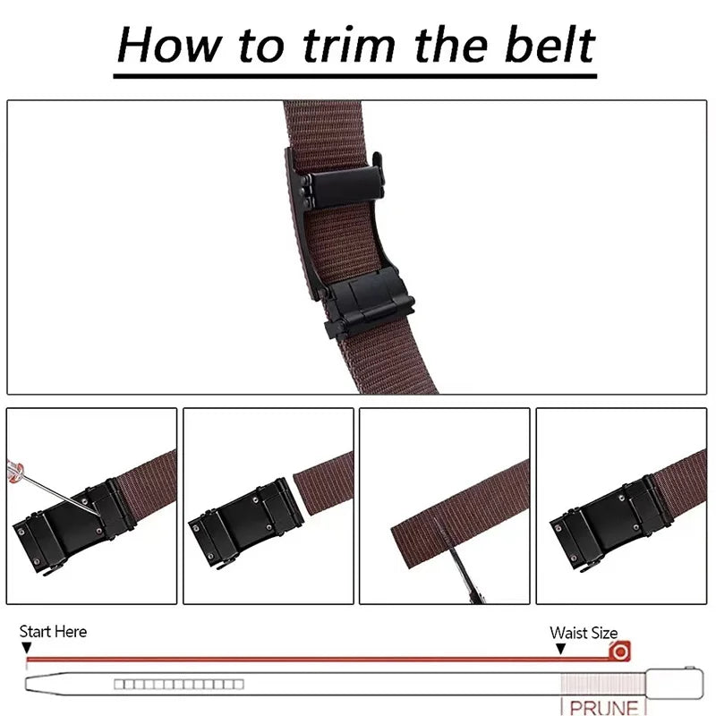 Men's Nylon Military Army Buckle Belt