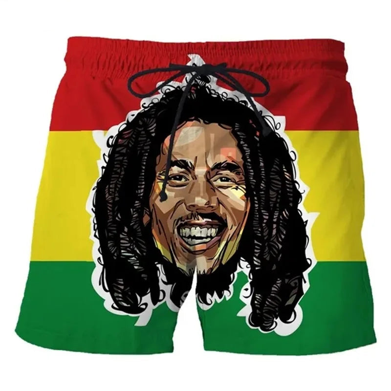 Men's Reggae Rasta Singer Bob Marley Print T Shirt