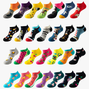 Unisex 1 Pair Funny Colorful Ankle Socks