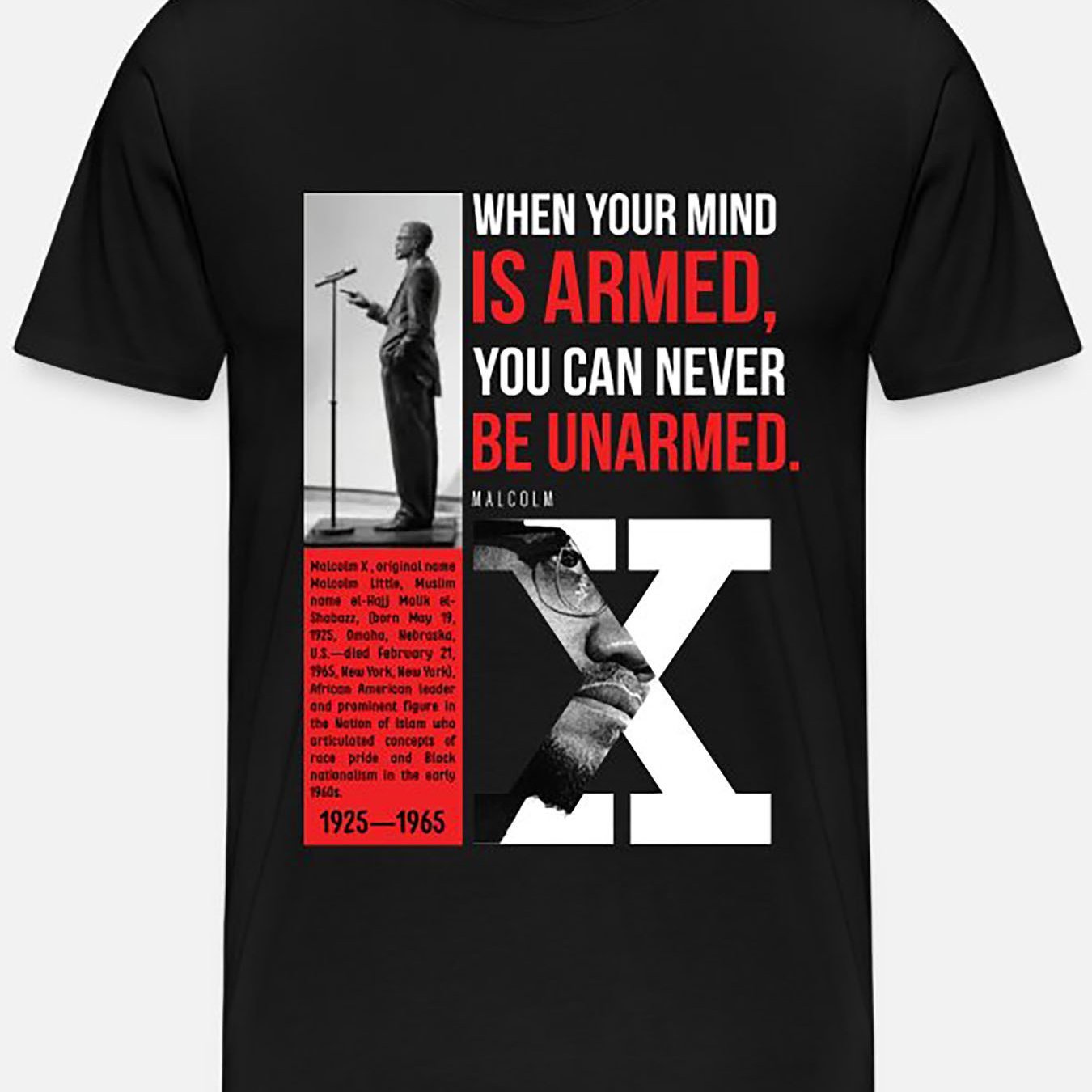 Men's Custom Malcolm X T Shirt