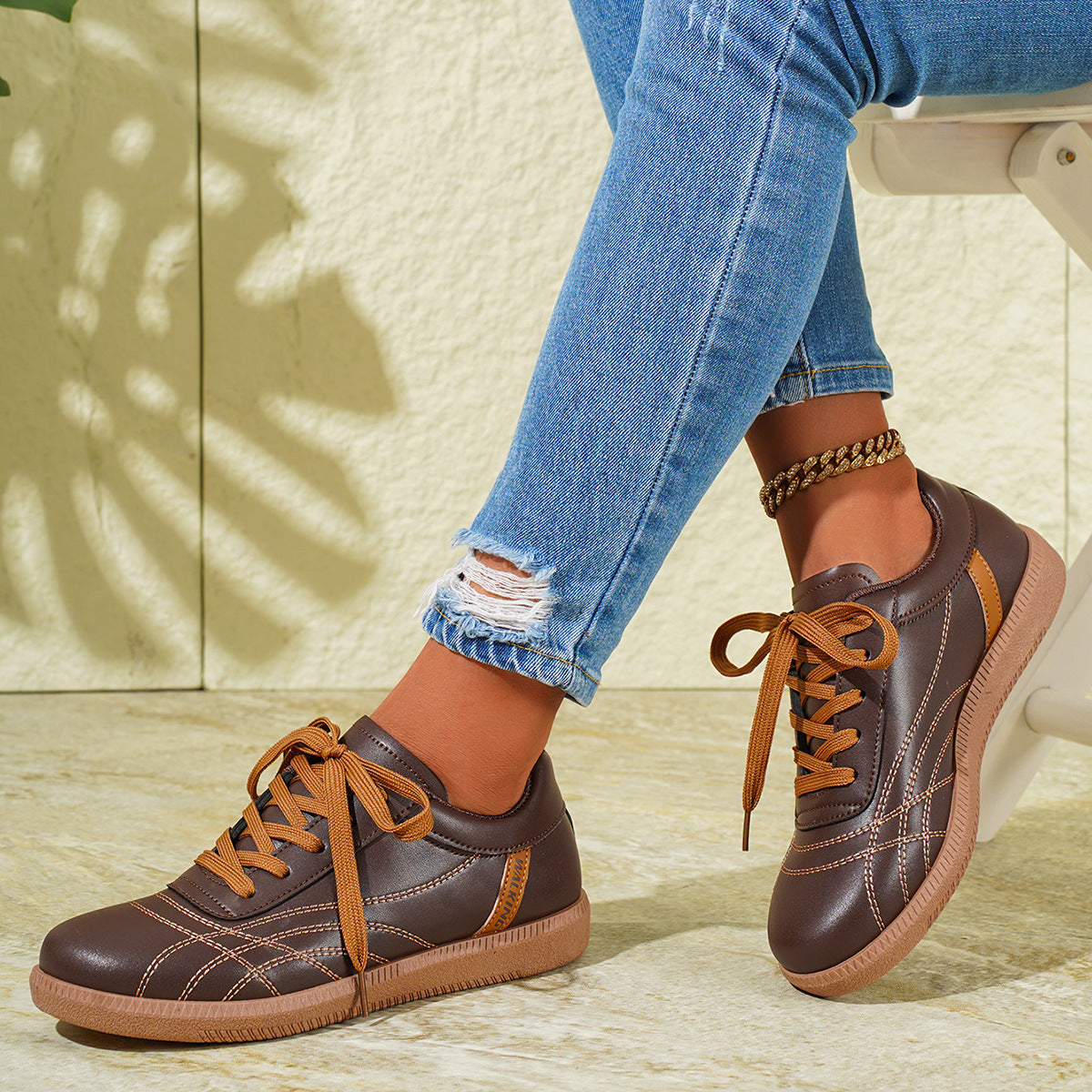 Women's Lace-Up Casual Sneakers