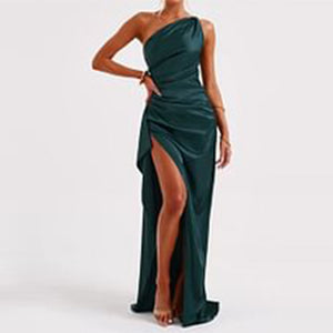 Girls Sexy Elegant Satin Prom Dress