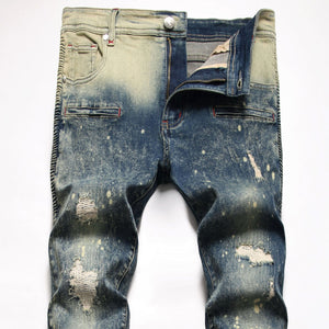 Boys Elastic Designer Straight Jeans