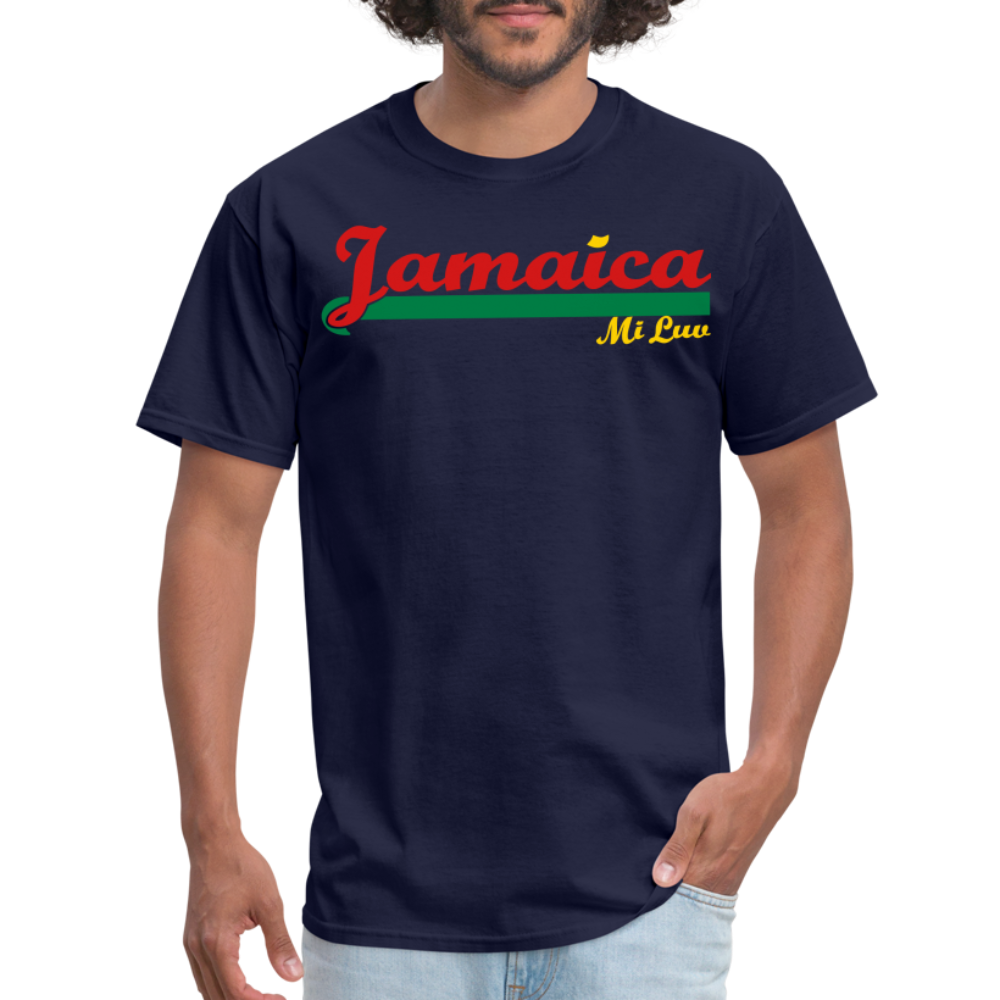 Unisex Original Jamaica Print T Shirt - navy