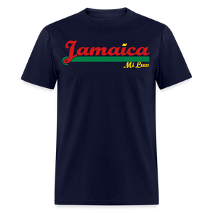 Unisex Original Jamaica Print T Shirt - navy