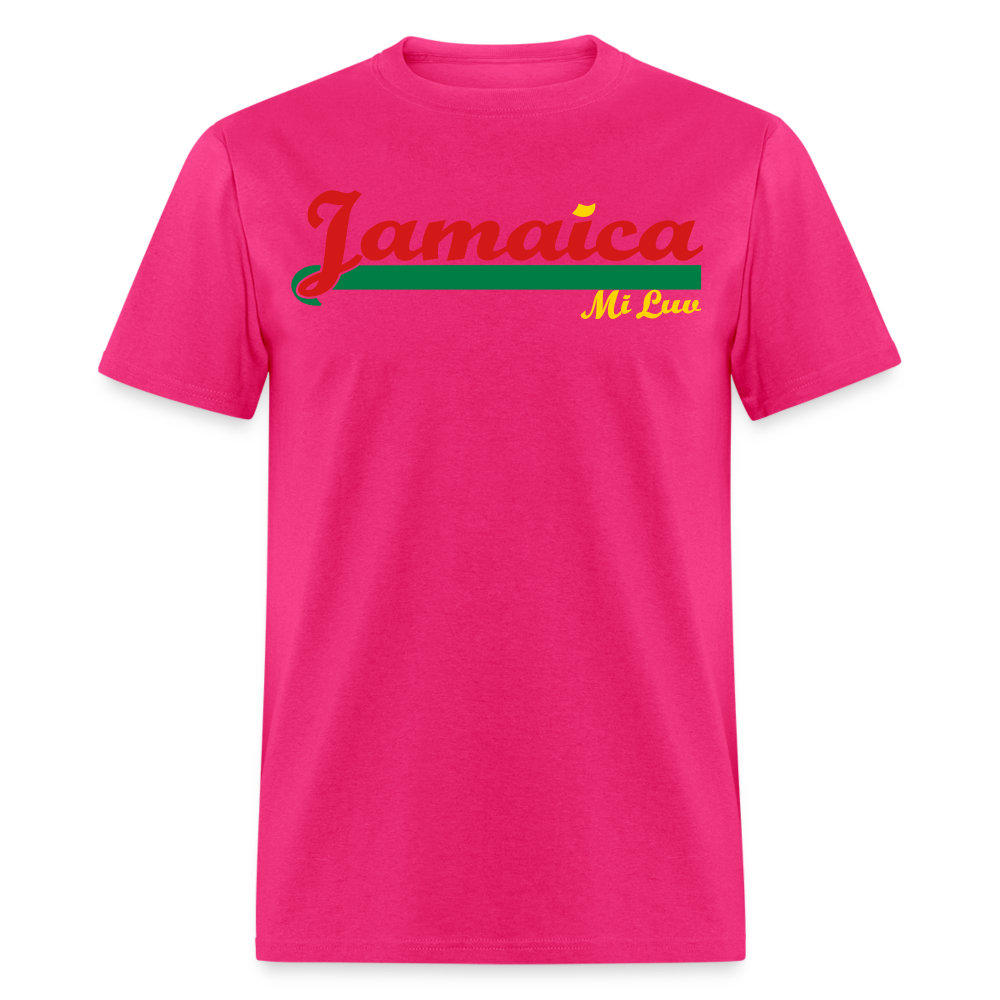 Unisex Original Jamaica Print T Shirt - fuchsia