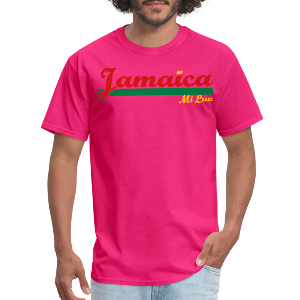 Unisex Original Jamaica Print T Shirt - fuchsia