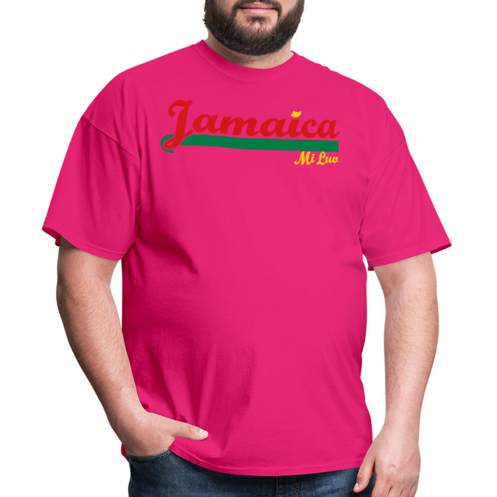 Unisex Original Jamaica Print T Shirt - fuchsia