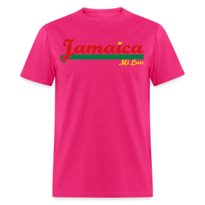 Unisex Original Jamaica Print T Shirt - fuchsia