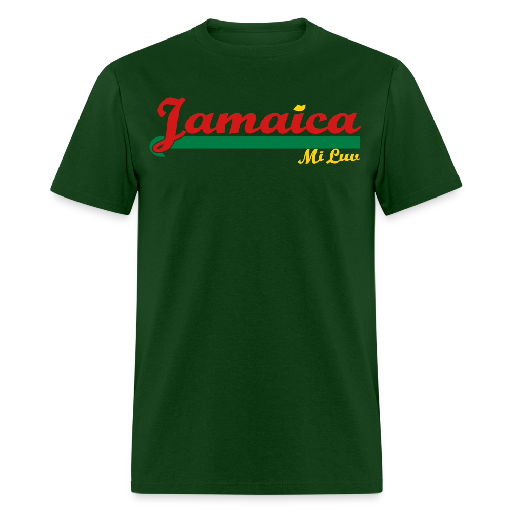 Unisex Original Jamaica Print T Shirt - forest green