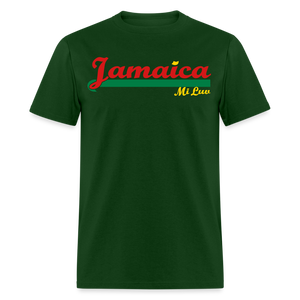 Unisex Original Jamaica Print T Shirt - forest green