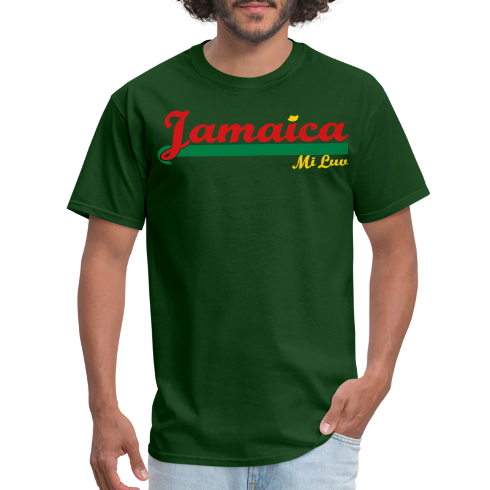 Unisex Original Jamaica Print T Shirt - forest green